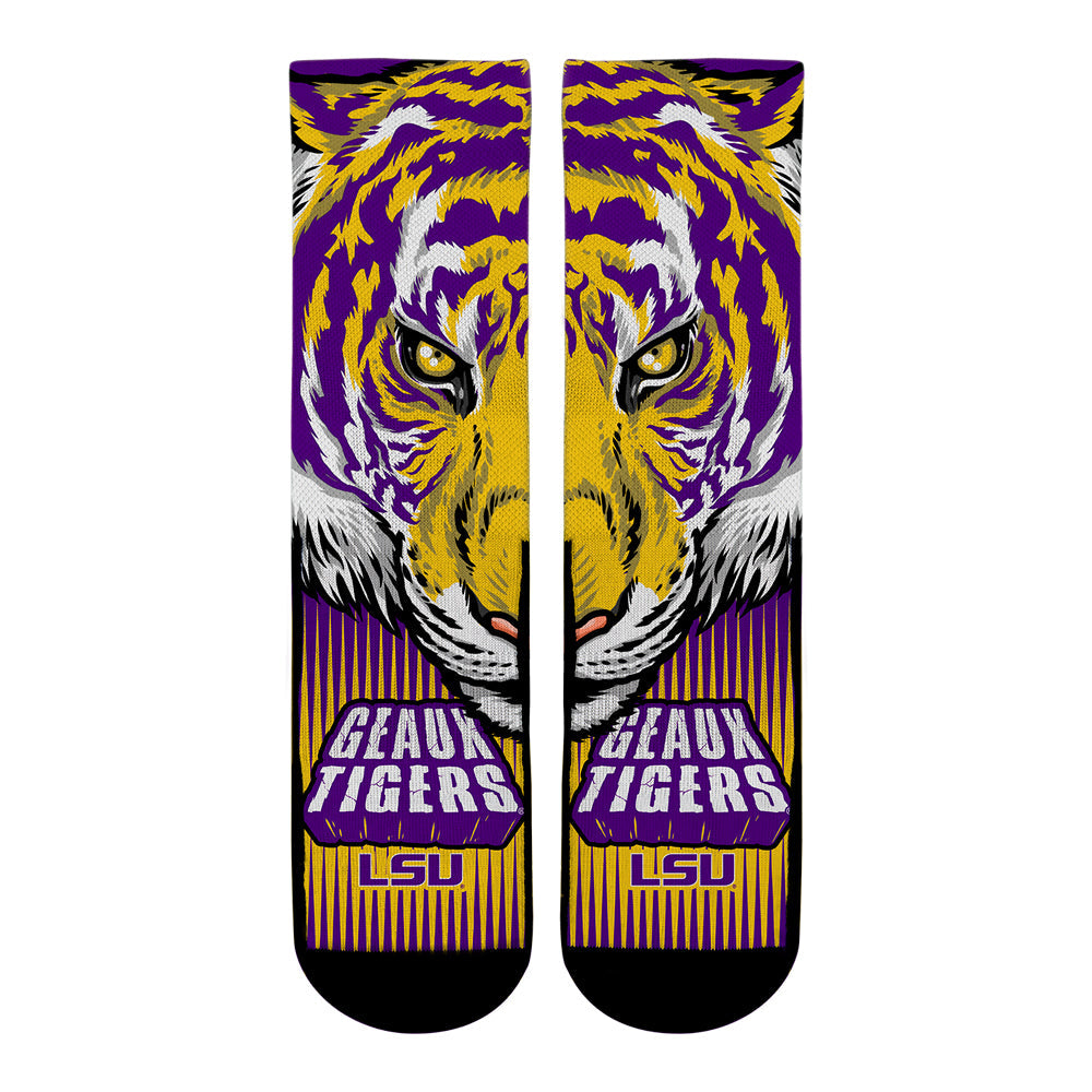 LSU Tigers - Geaux Tigers Crew Socks