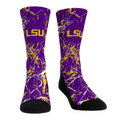 LSU Tigers - Cracked Marble Crew Socks