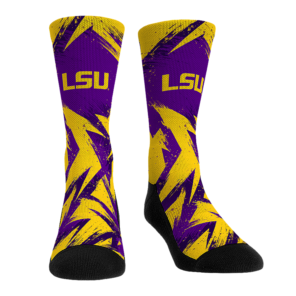 LSU Tigers - Game Paint Crew Socks
