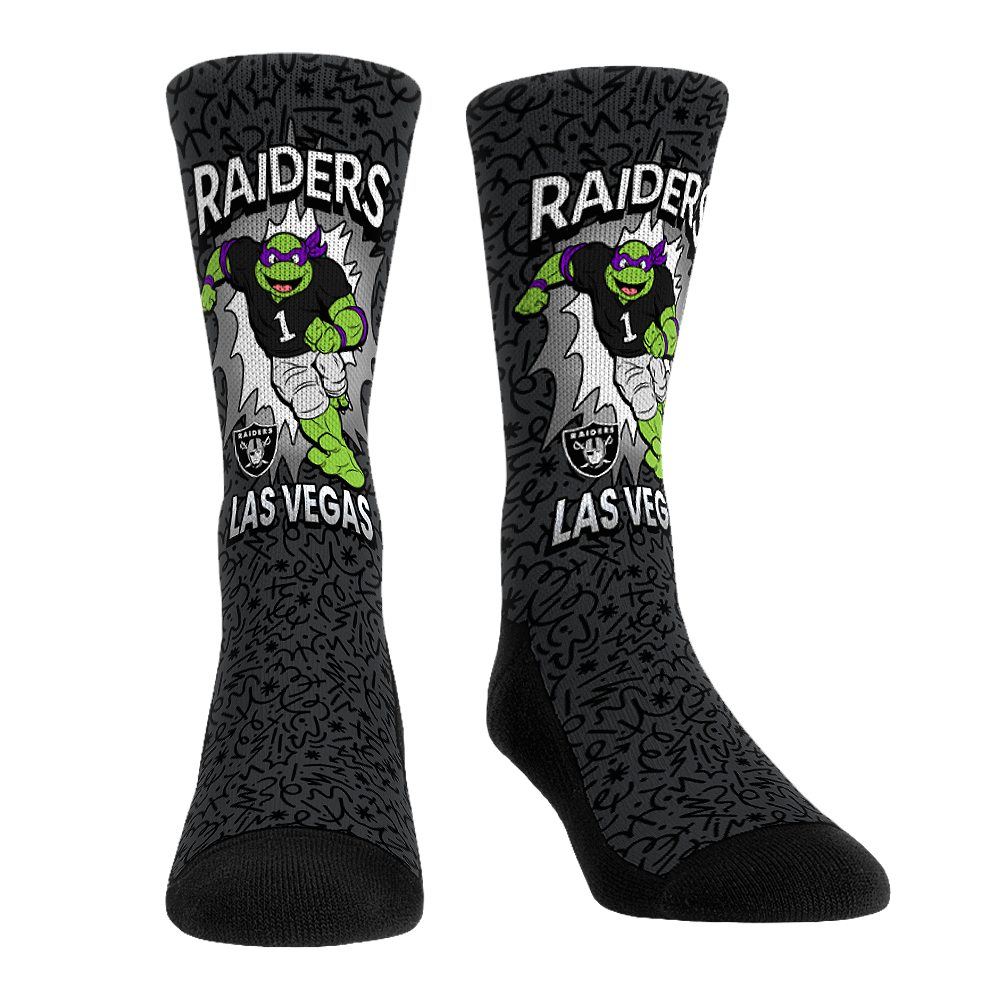 Las Vegas Raiders - Teenage Mutant Ninja Turtles - Game Time Turtle Crew Socks