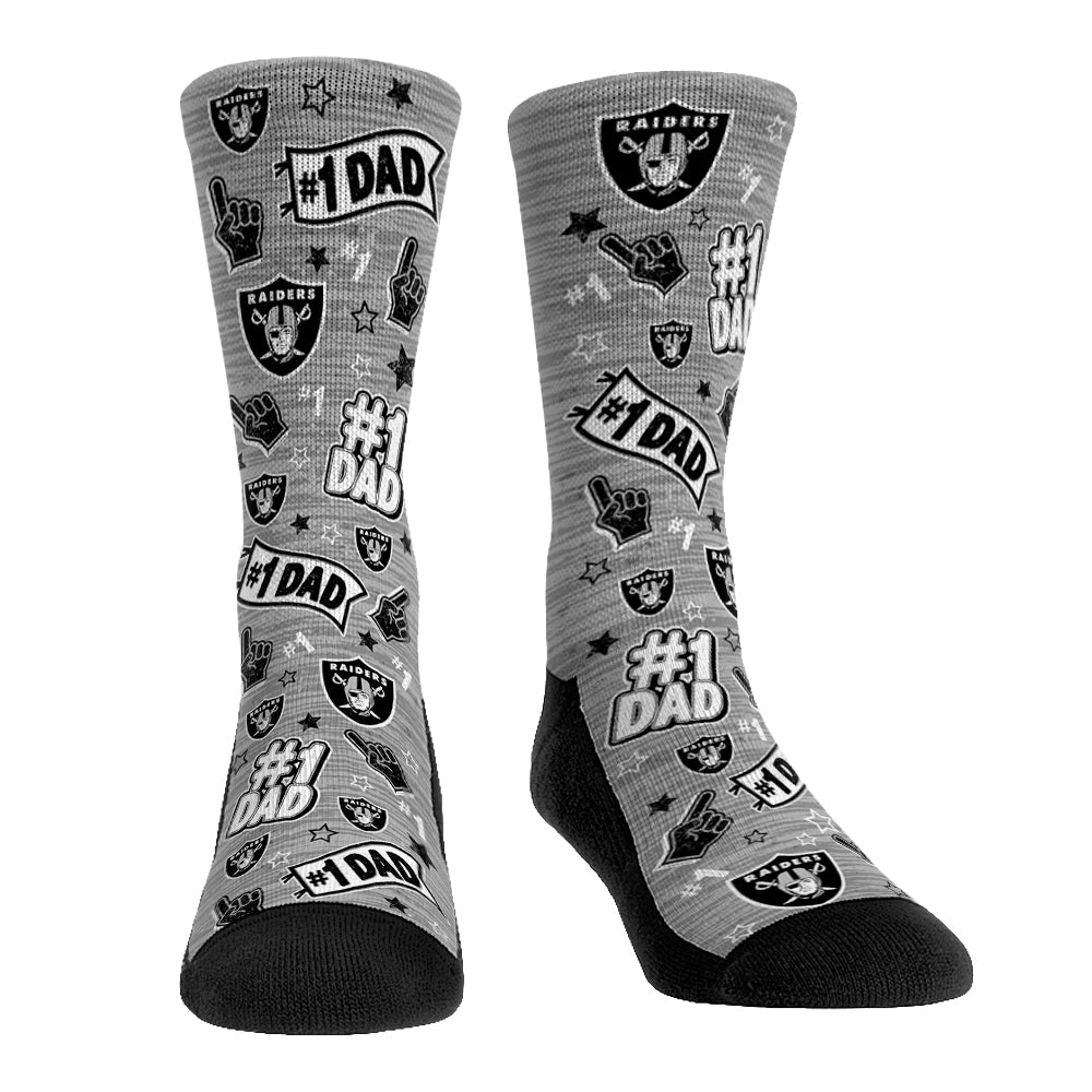 Las Vegas Raiders - #1 Dad Crew Socks
