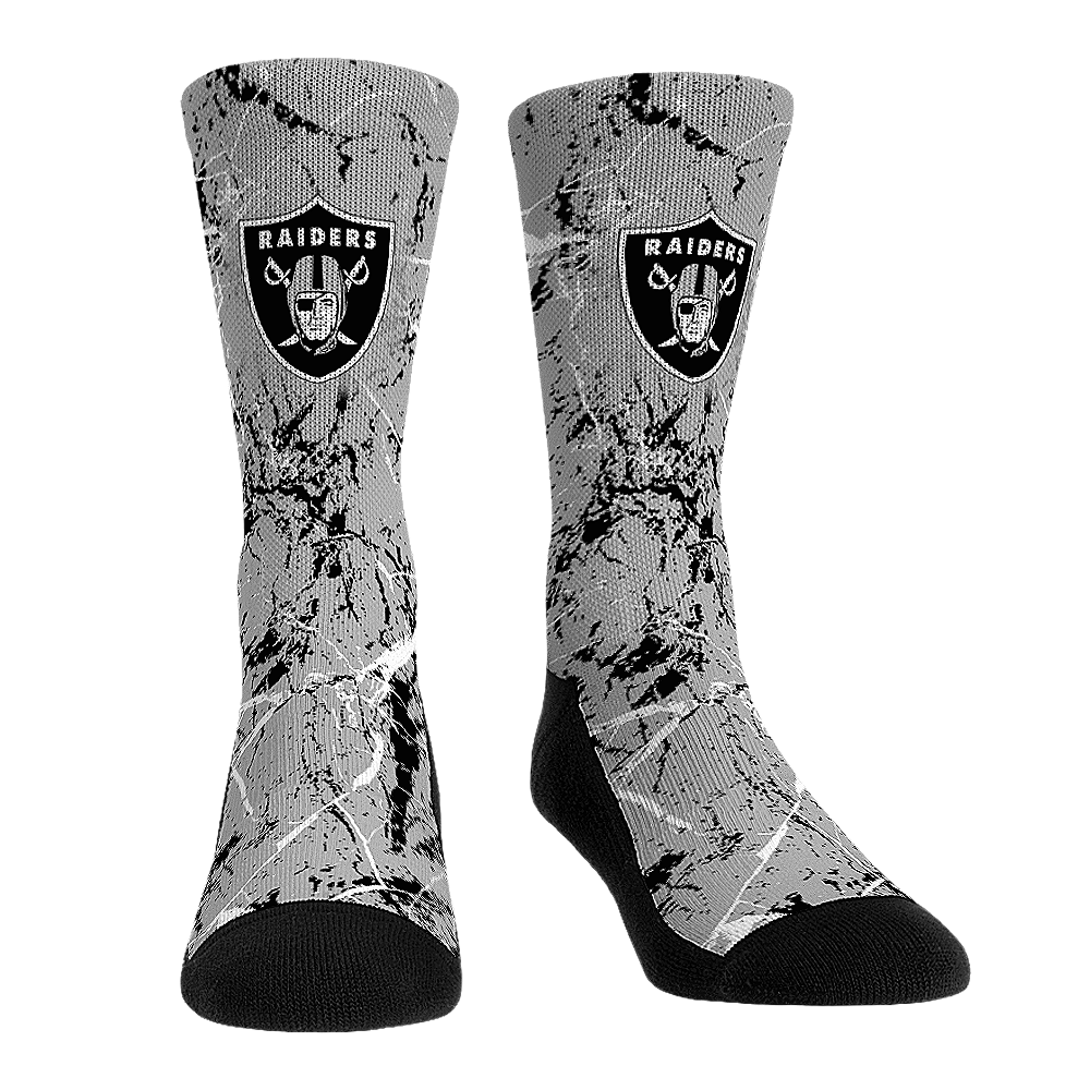 Las Vegas Raiders - Cracked Marble Crew Socks