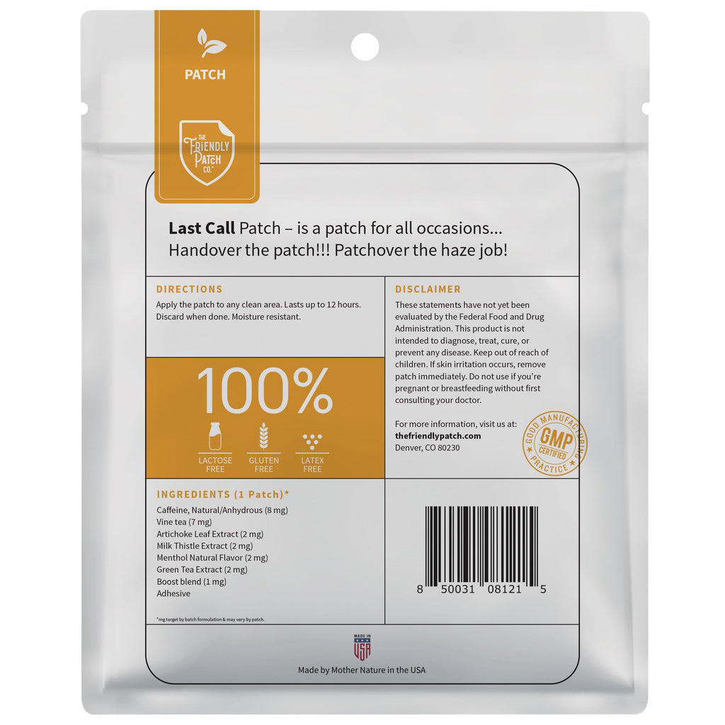 Last Call: High - Potency DHM & Milk Thistle Recovery Patches 28 - Day - 28 Pack