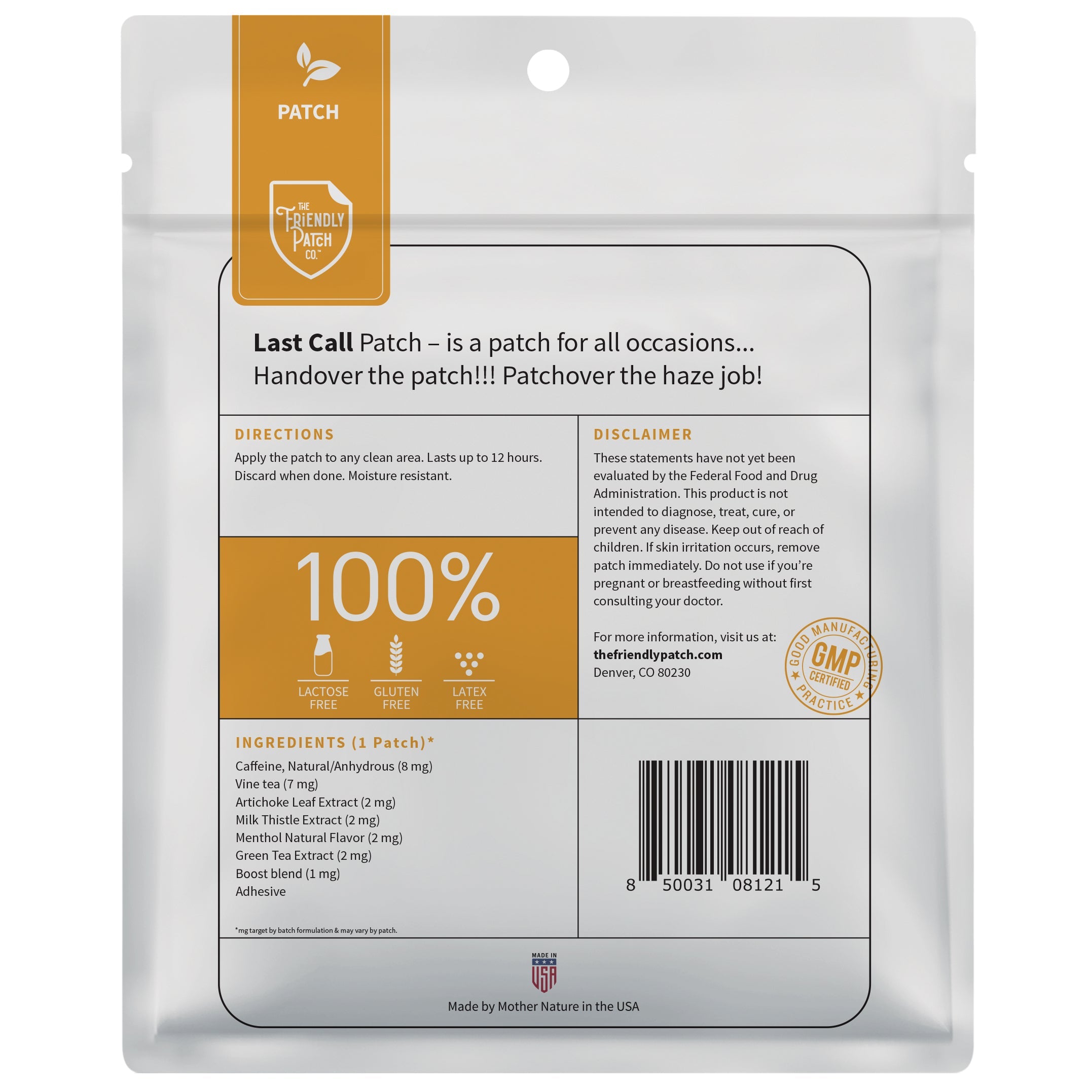 Last Call: High - Potency DHM & Milk Thistle Recovery Patches 28 - Day - 28 Pack