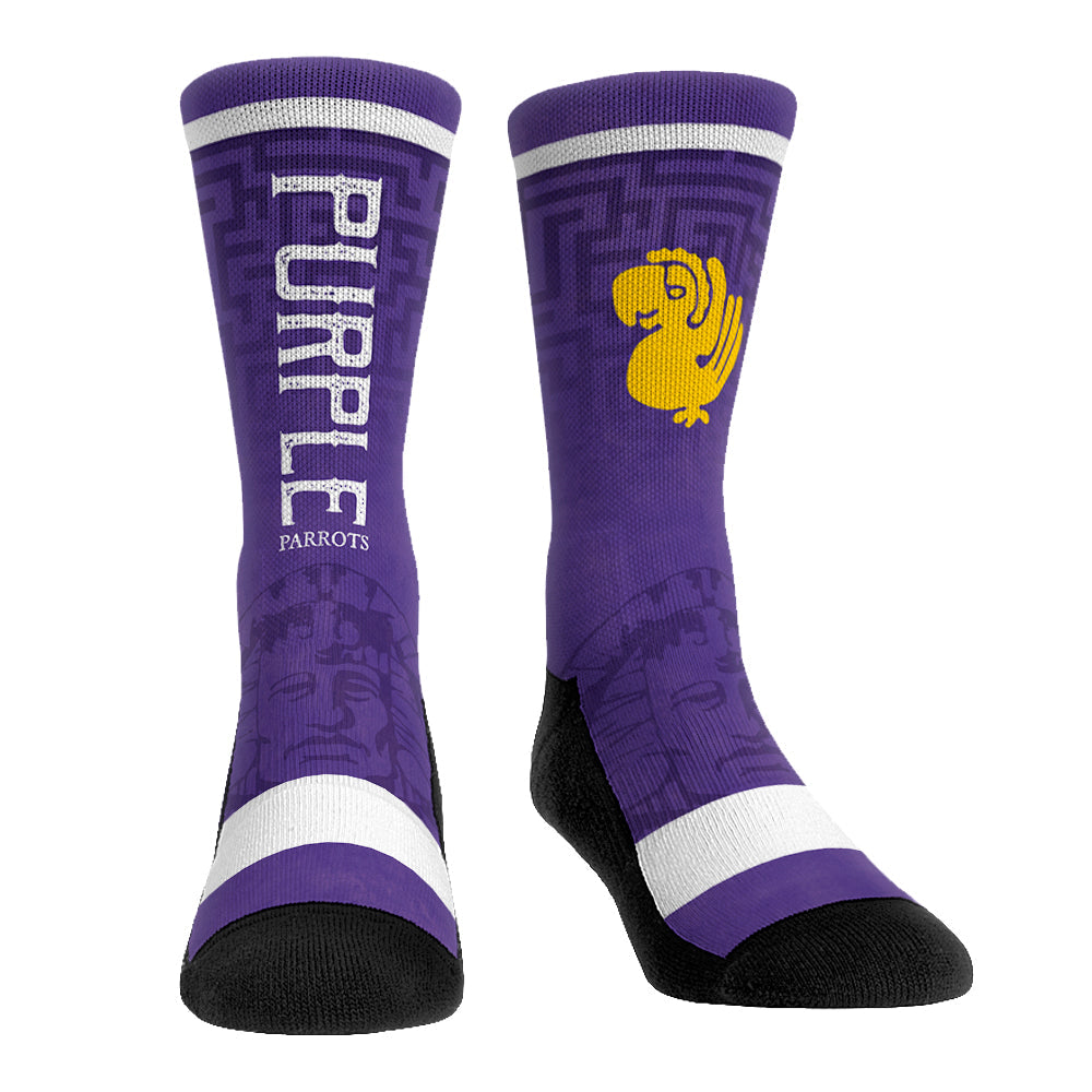 Legends of the Hidden Temple - Jersey Series - Purple Parrots Crew Socks