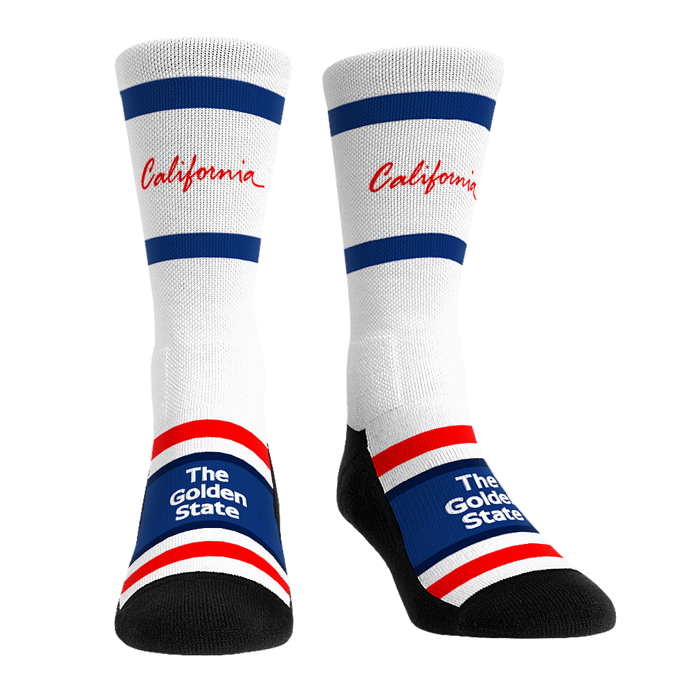 California - License Plate (Script) Crew Socks