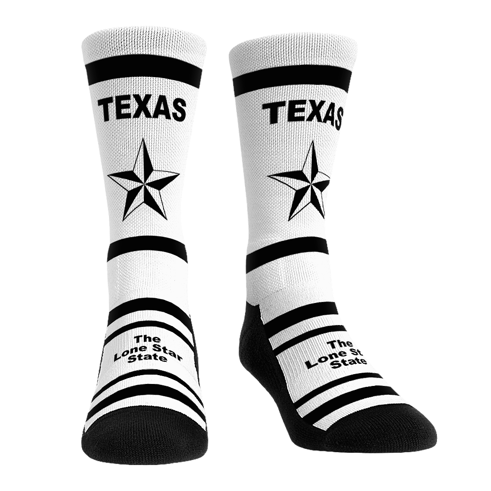 Texas - License Plate Crew Socks