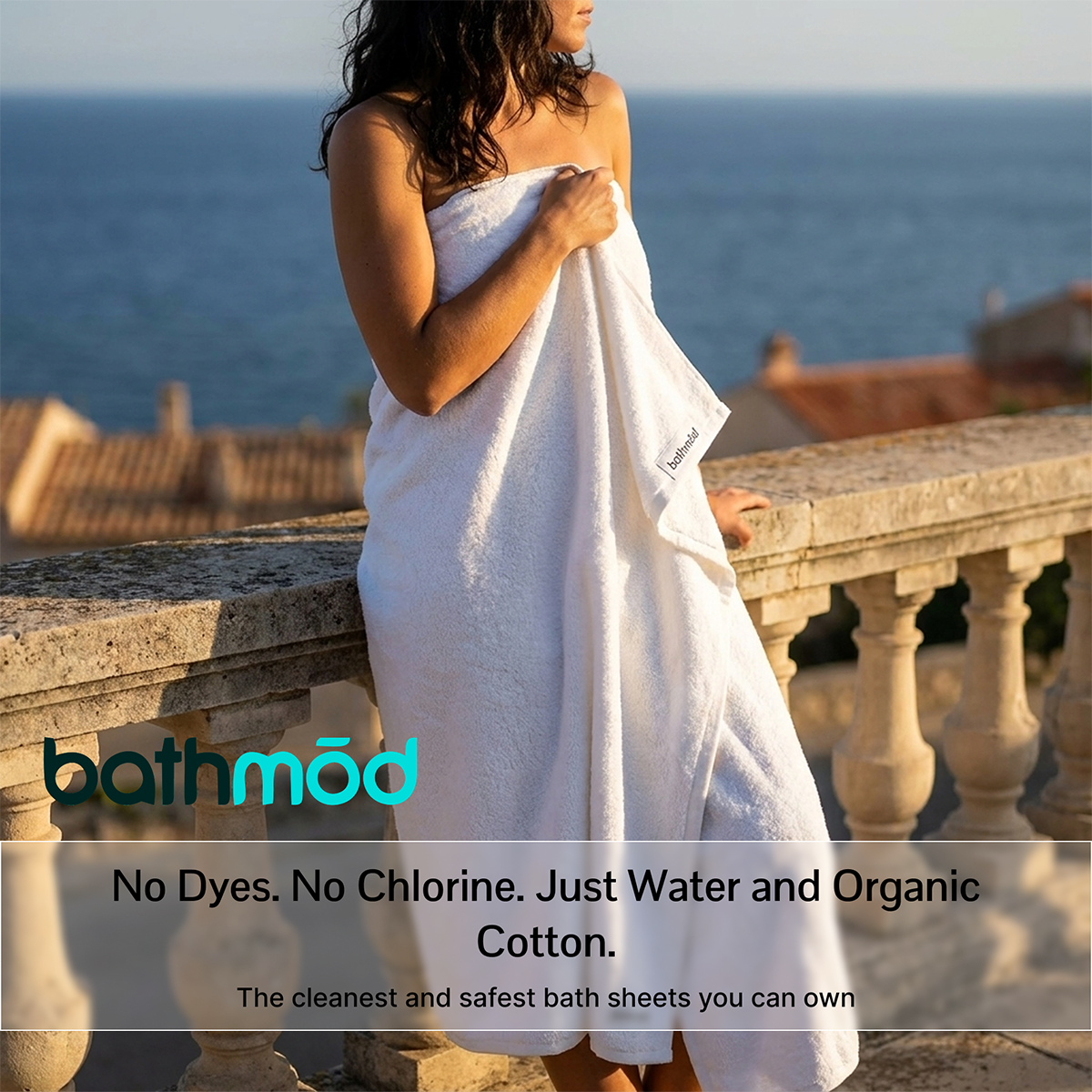 Luxury Organic Bath Sheets (Two Pack) - GOTS Certified, Soft, Eco - Friendly
