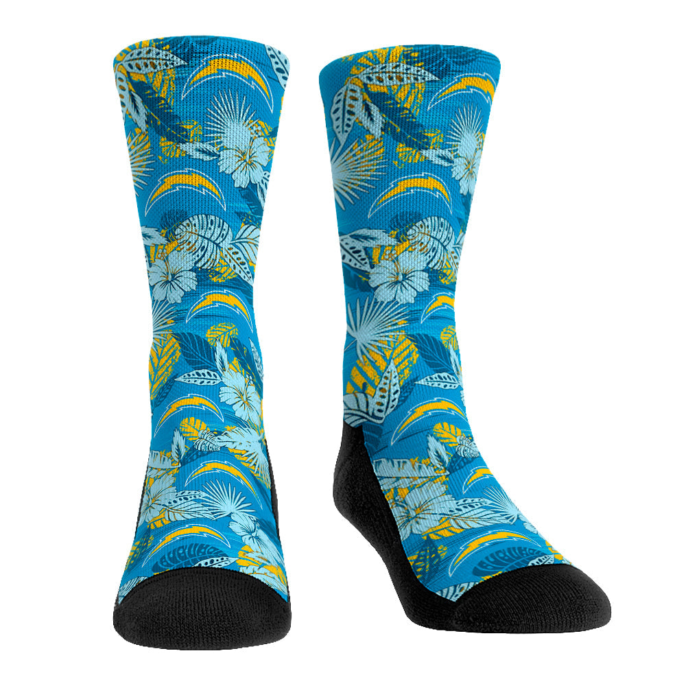 Los Angeles Chargers - Floral Crew Socks