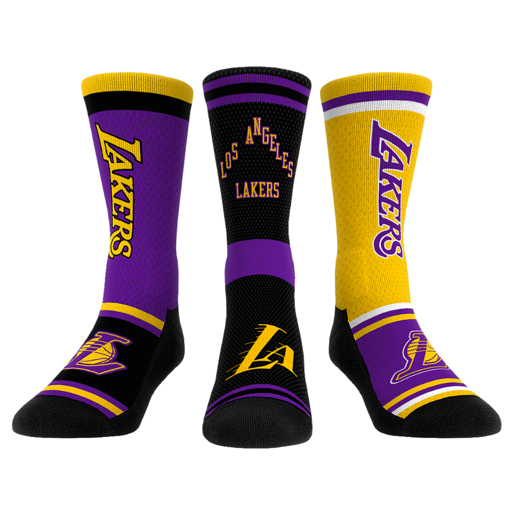 Los Angeles Lakers - Ultimate Jersey - 3-Pack Crew Socks