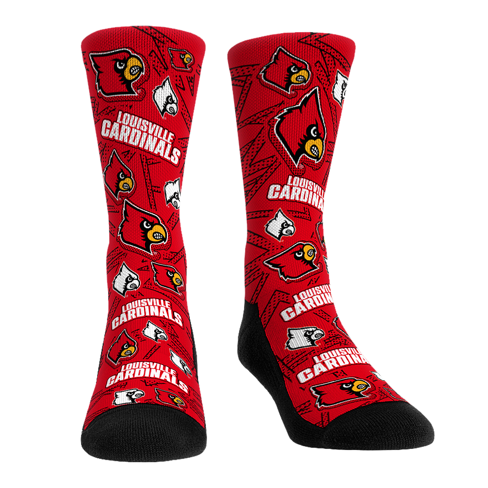 Louisville Cardinals - Microdot All-Over Crew Socks