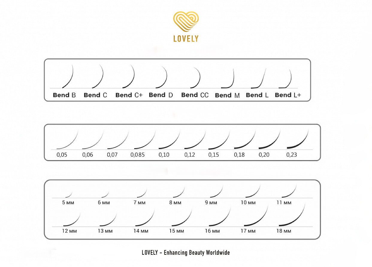 Ideal Eyelash Extensions - 20 Lines CC/M Curl