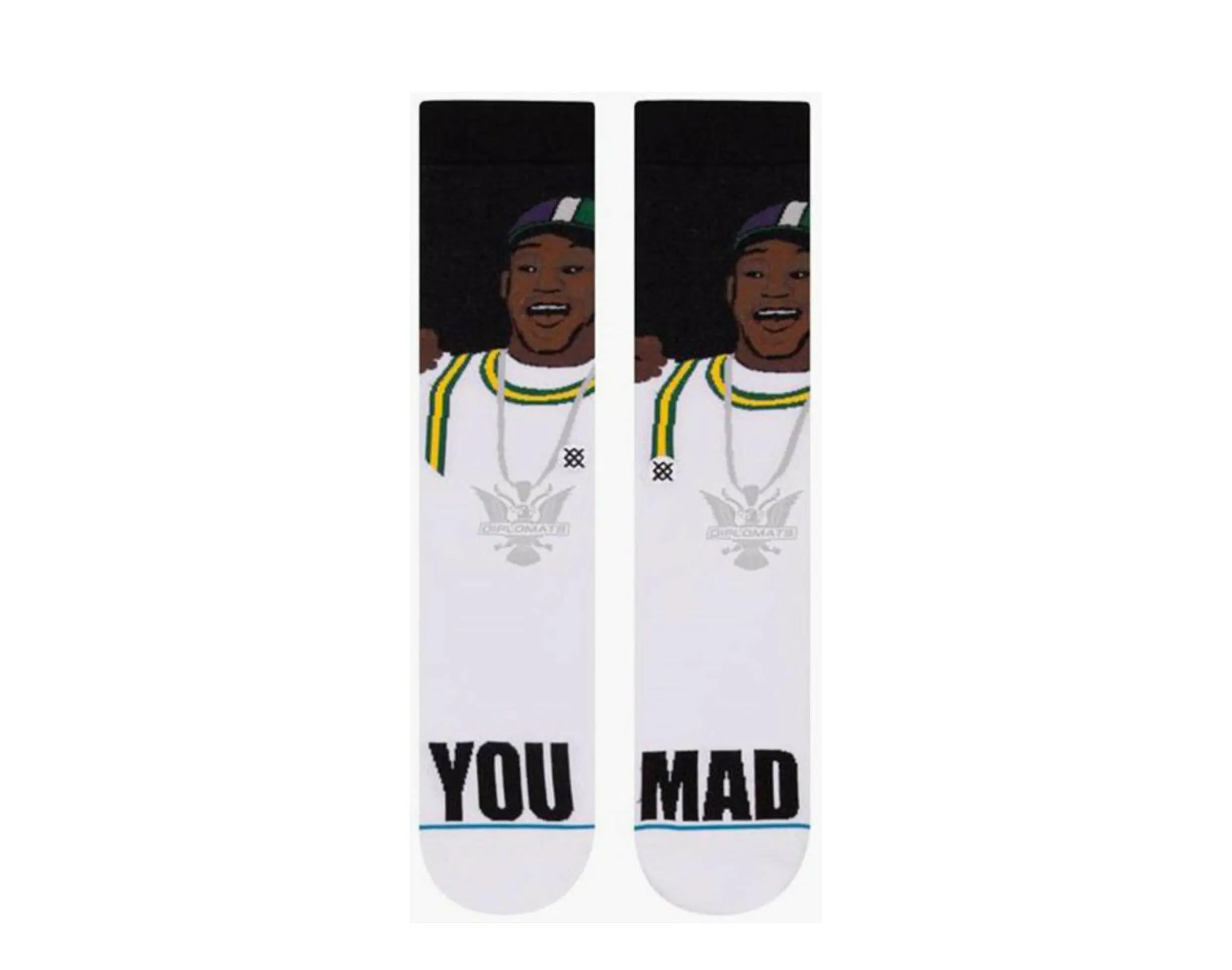 Stance Anthem Cam’ron You Mad Crew Socks Black/White