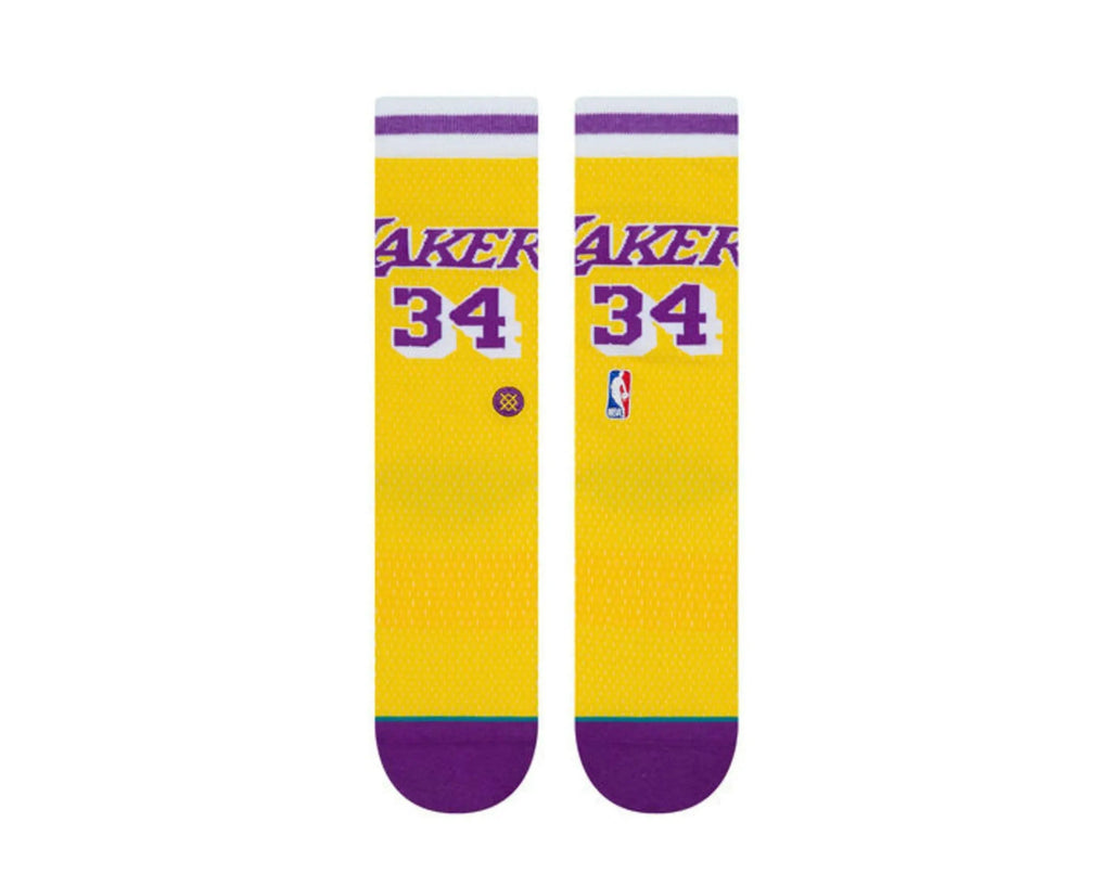Stance Shaq HWC Jersey NBA Crew Socks Yellow/Purple
