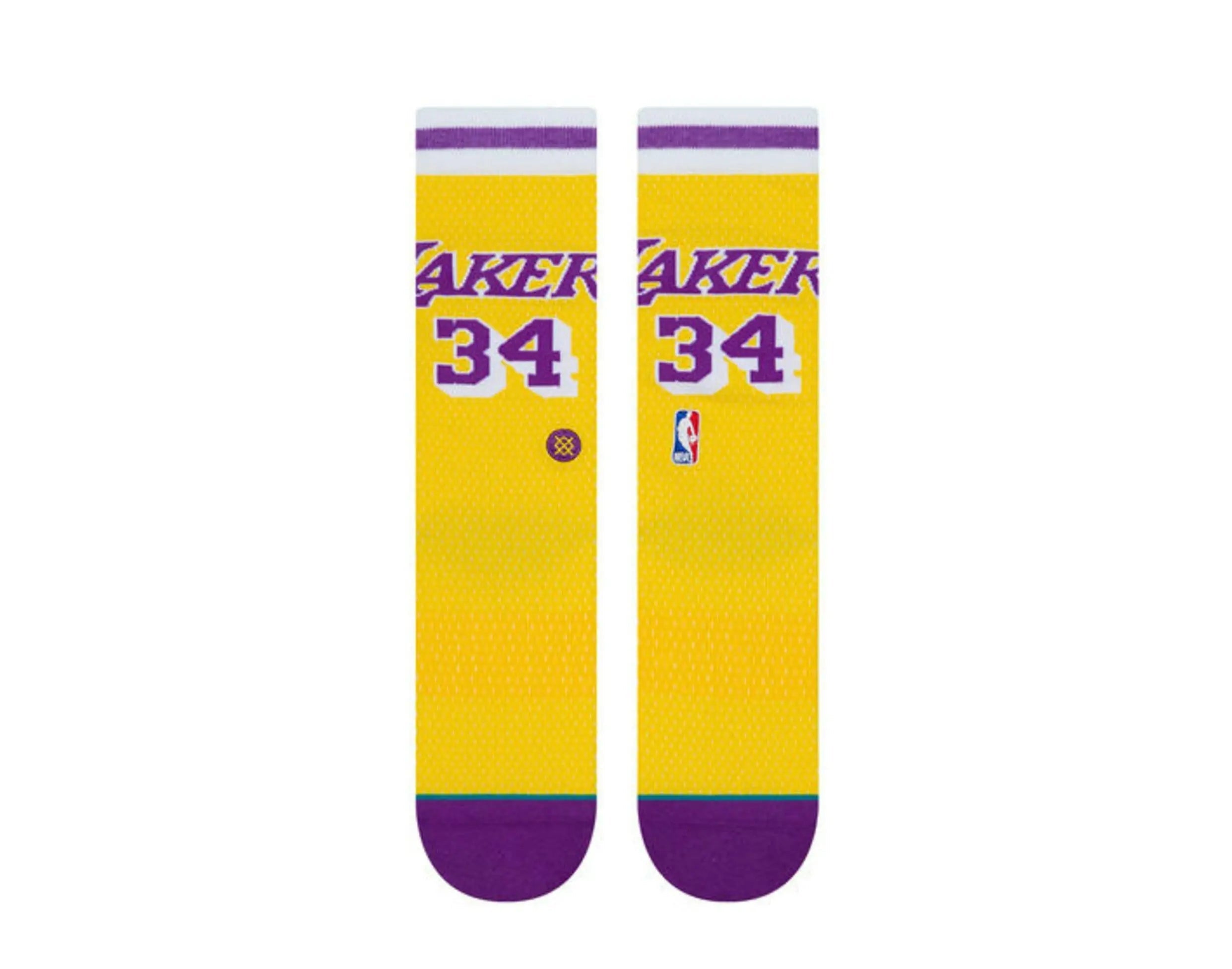 Stance Shaq HWC Jersey NBA Crew Socks Yellow/Purple