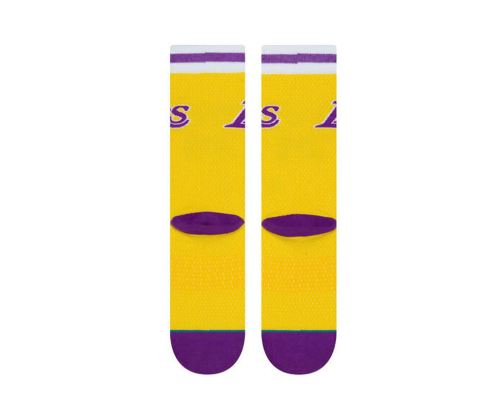 Stance Shaq HWC Jersey NBA Crew Socks Yellow/Purple