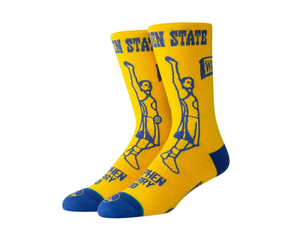 Stance Curry Stencil Crew Socks Yellow/Blue