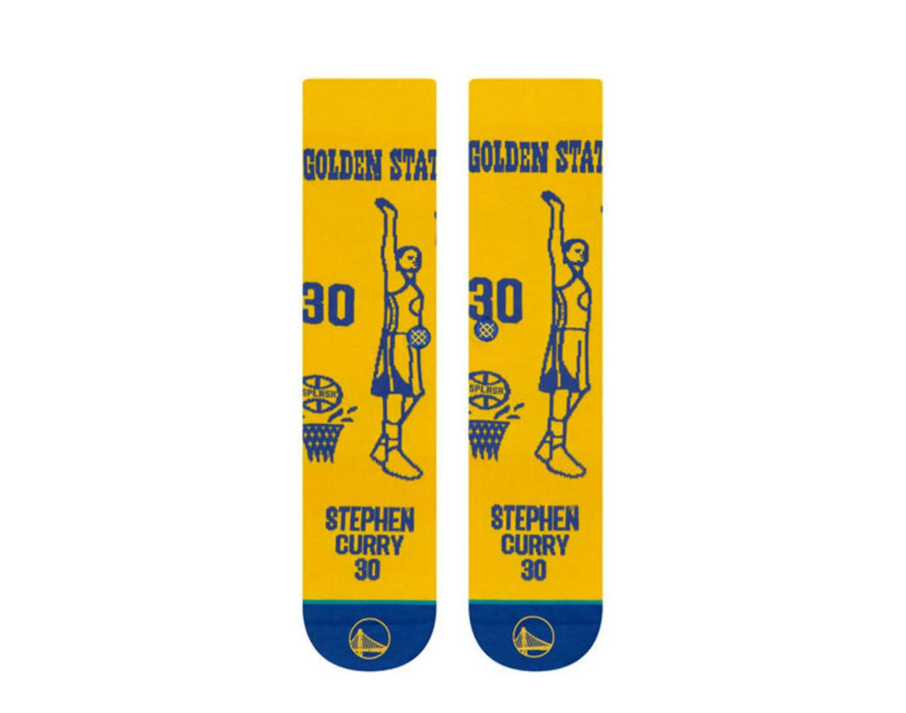 Stance Curry Stencil Crew Socks Yellow/Blue