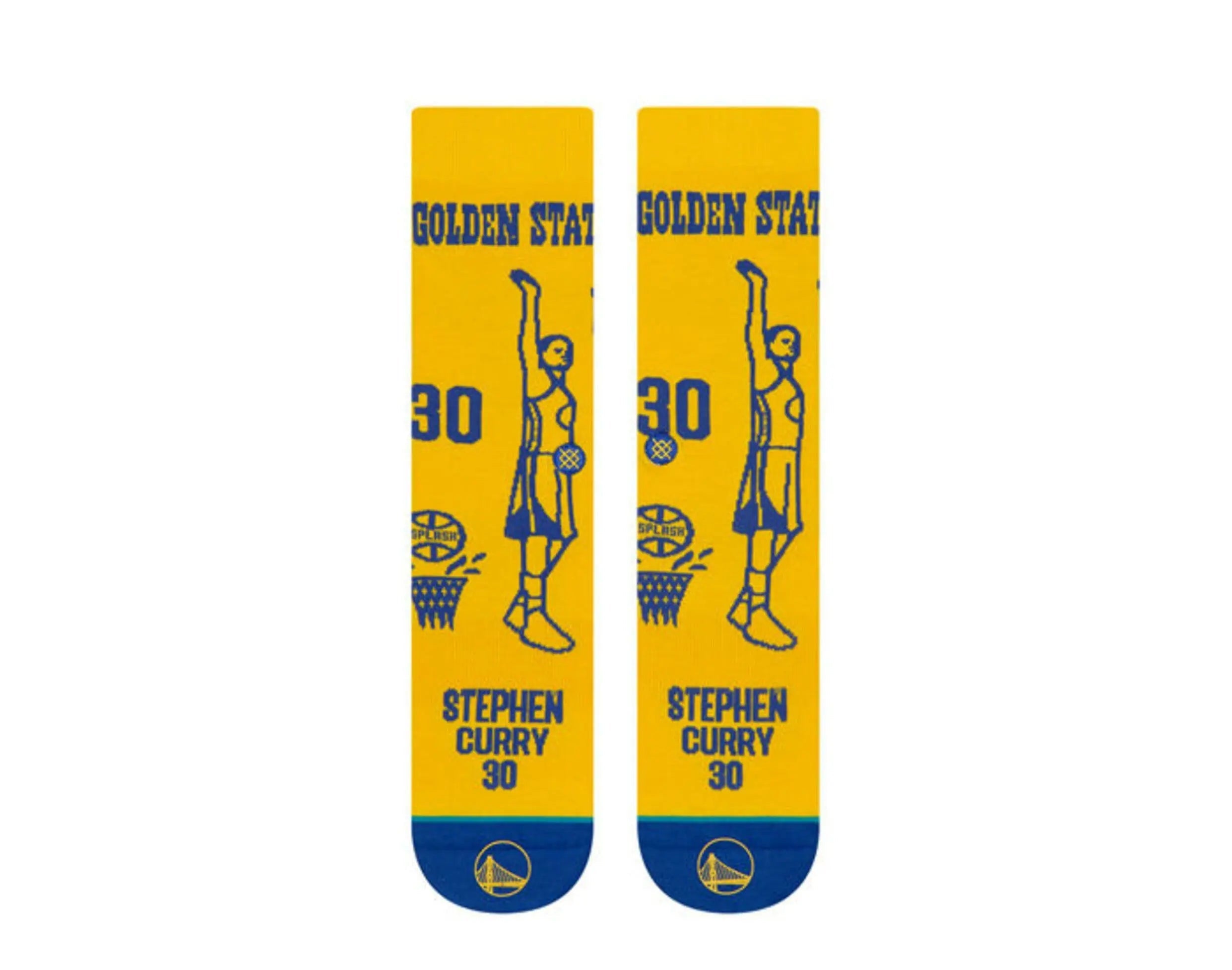 Stance Curry Stencil Crew Socks Yellow/Blue
