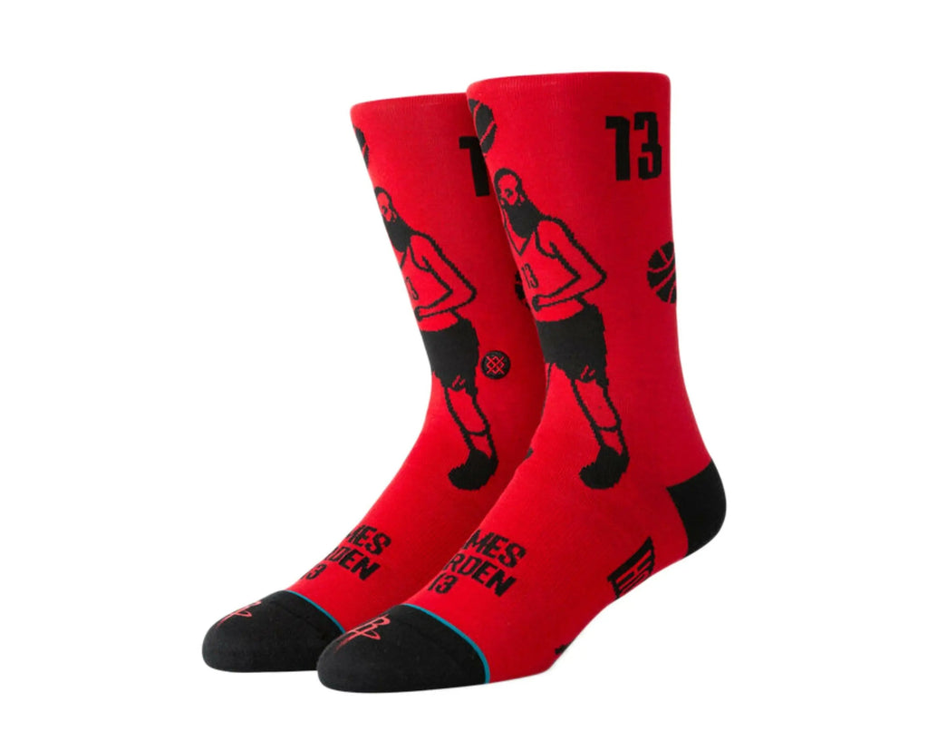 Stance Harden Stencil Crew Socks Red/Black