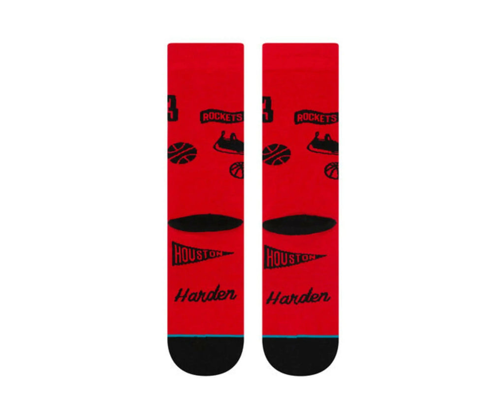 Stance Harden Stencil Crew Socks Red/Black