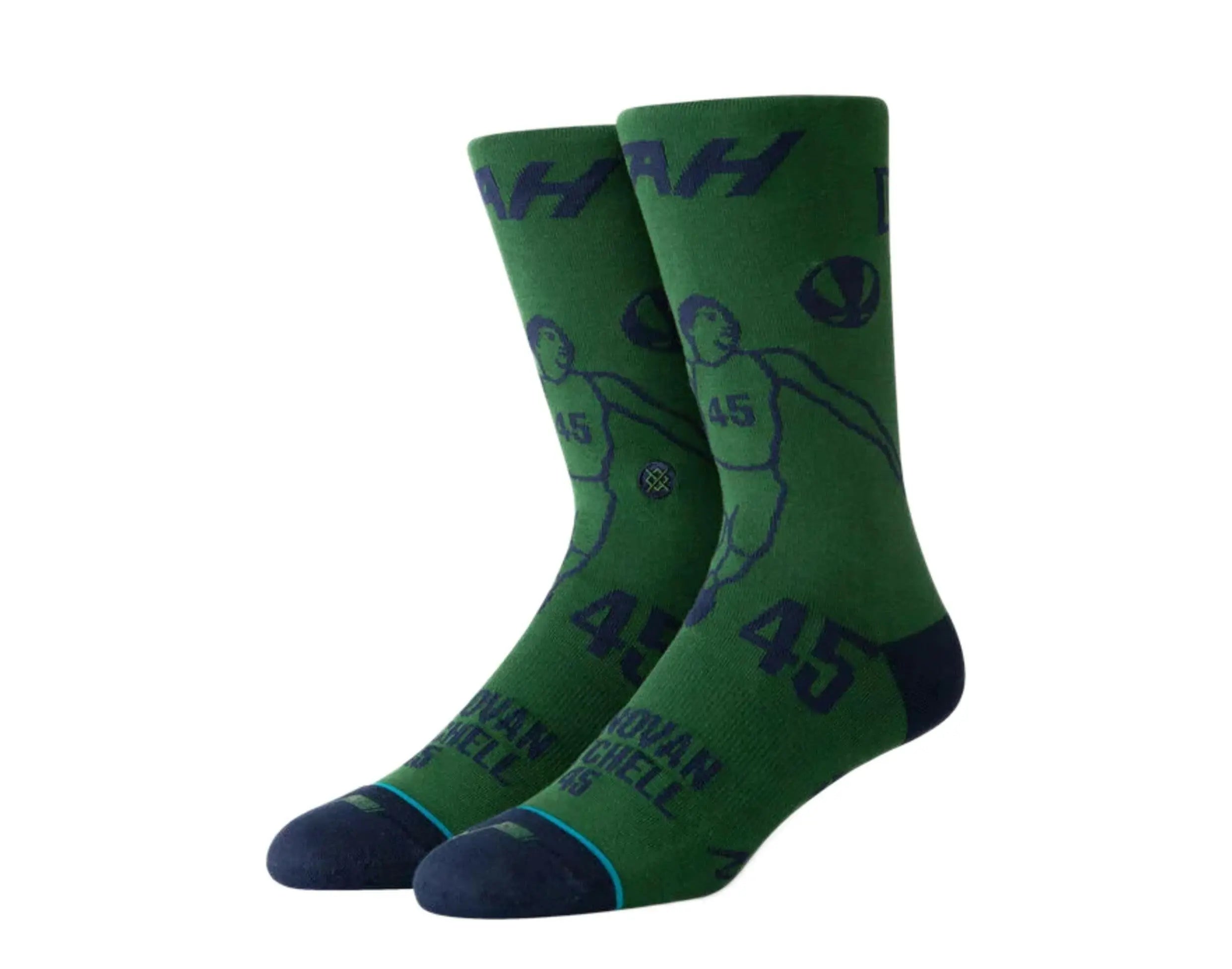 Stance Donovan Stencil Crew Socks Green/Navy