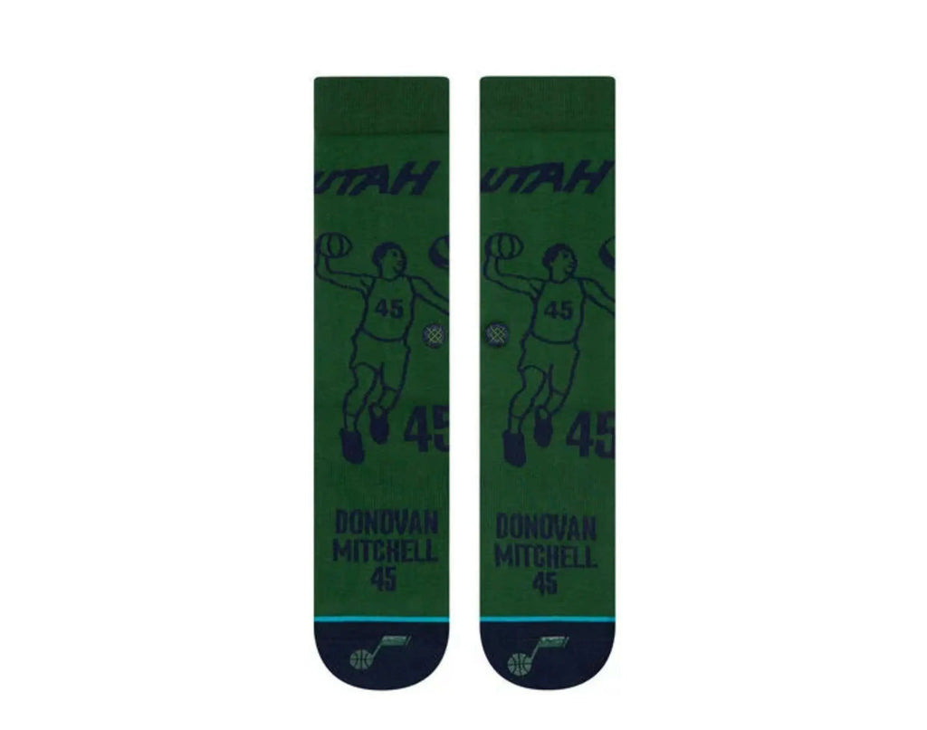 Stance Donovan Stencil Crew Socks Green/Navy