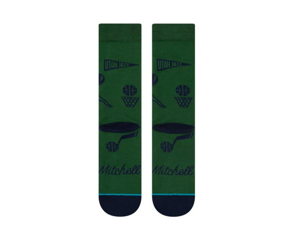 Stance Donovan Stencil Crew Socks Green/Navy