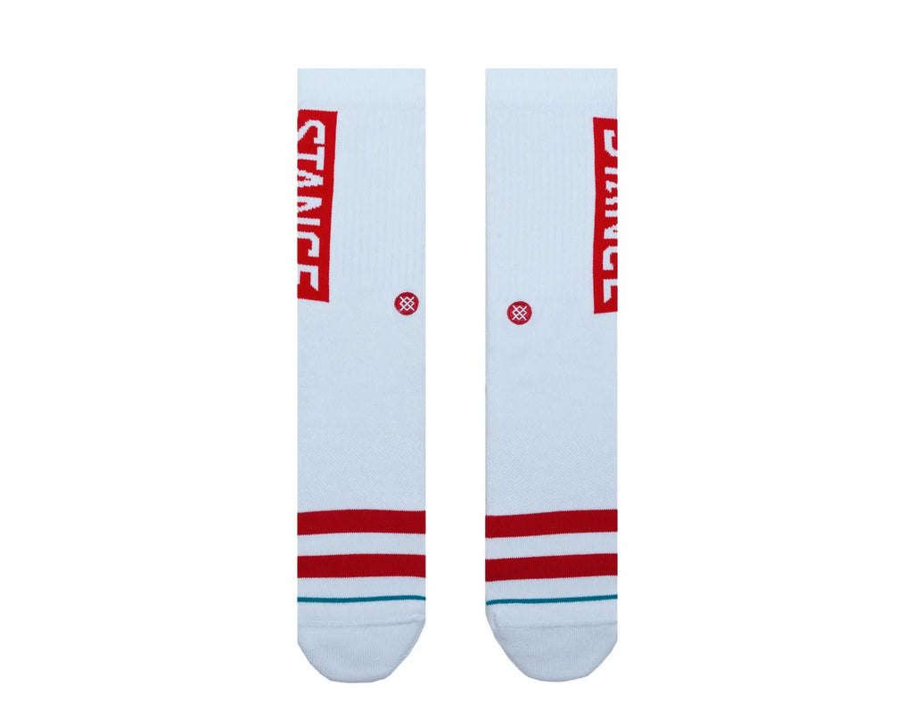 Stance UnCommon Solids Classic OG Crew Socks White/Red