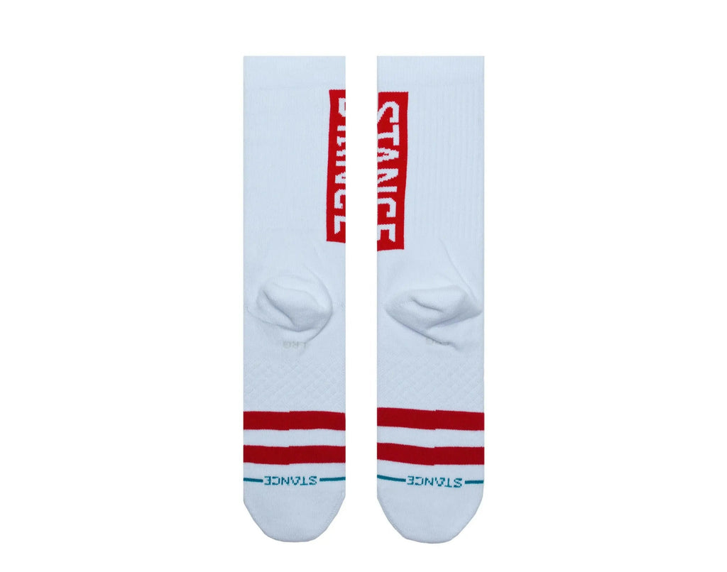 Stance UnCommon Solids Classic OG Crew Socks White/Red