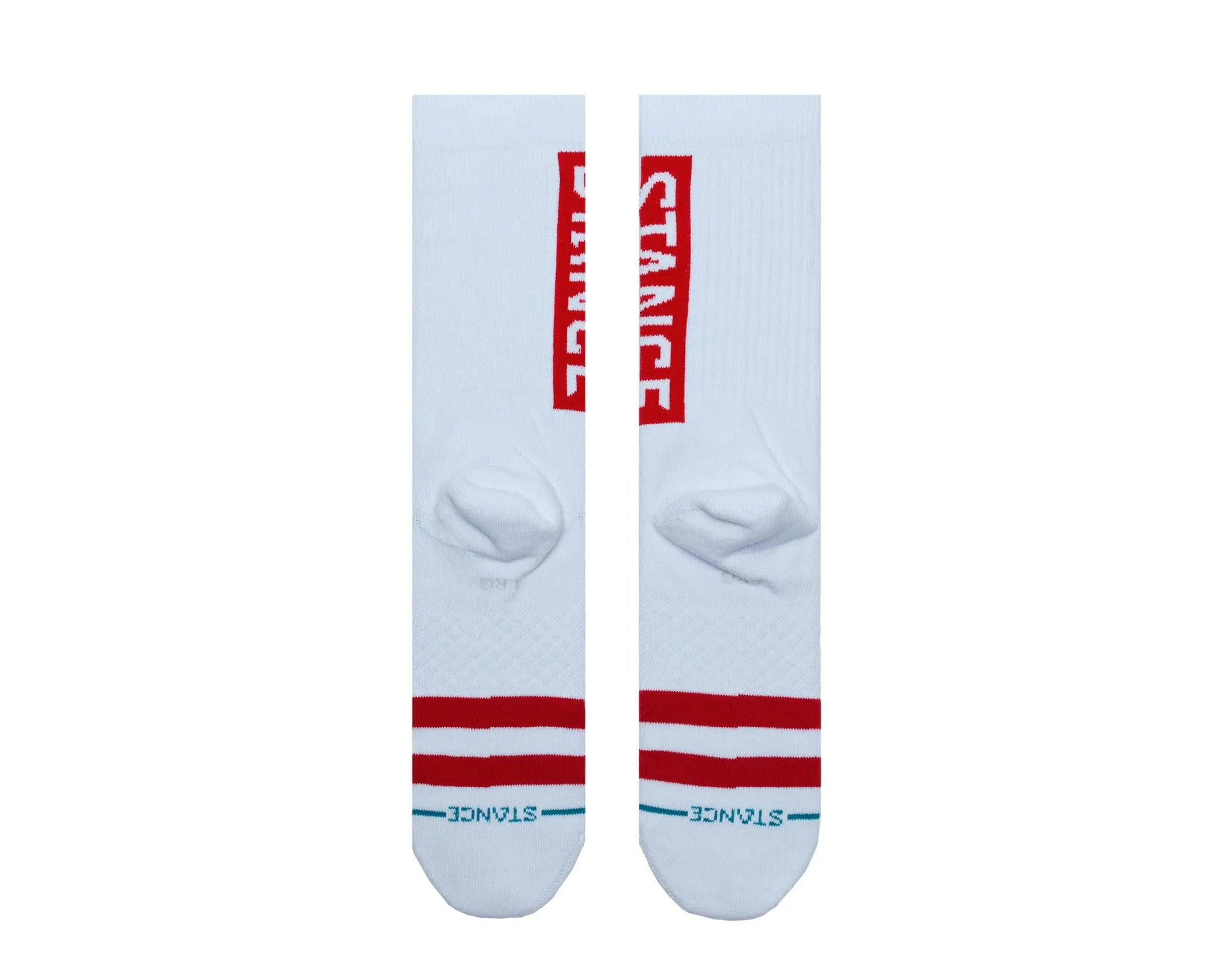 Stance UnCommon Solids Classic OG Crew Socks White/Red