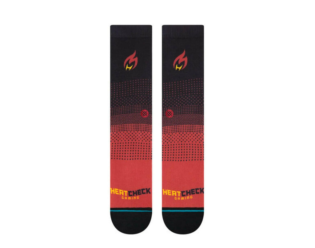 Stance NBA Miami Heat Check Gaming 2K Crew Socks Burgundy