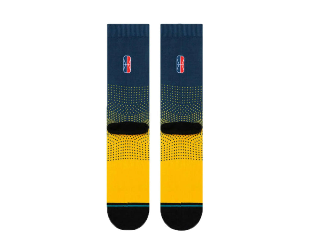 Stance Casual NBA Indiana Pacers Gaming 2K Crew Socks Navy/Yellow