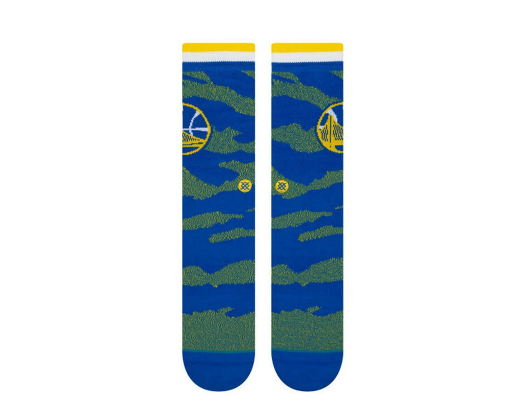 Stance Casual NBA Golden State Warriors Camo Melange Men Crew Socks Blue