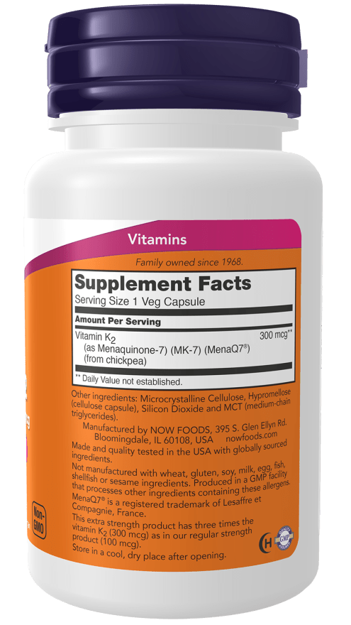 MK - 7 Vitamin K - 2 Extra Strength - 300mcg
