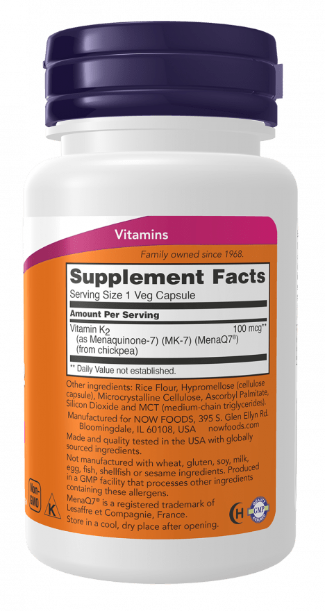 MK - 7 Vitamin K - 2 100mcg