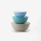 Genicook Rainbowl Three-Piece Glass Mixing Bowl Set