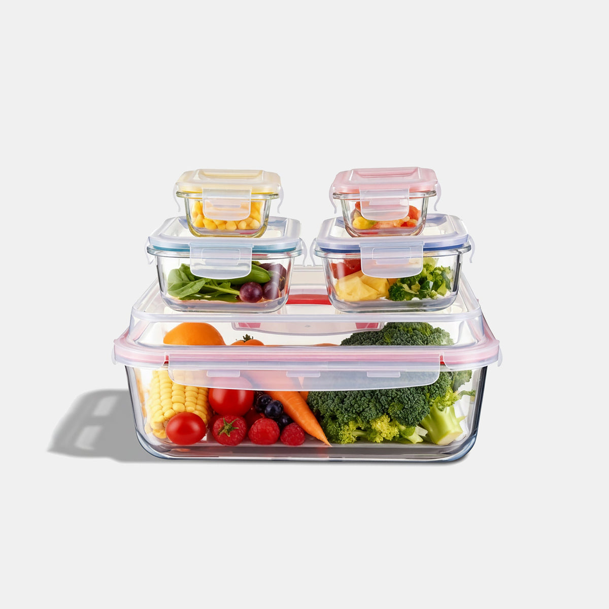 Genicook Bake and Carry Five-Piece Glass Container Set