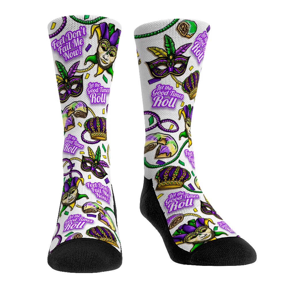 Mardi Gras - Masquerade Crew Socks