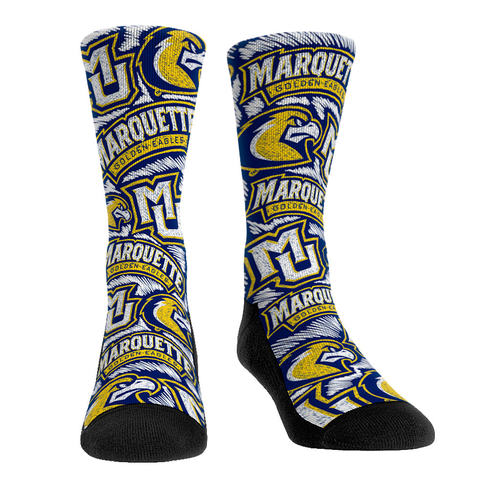 Marquette Golden Eagles - Logo Sketch Crew Socks