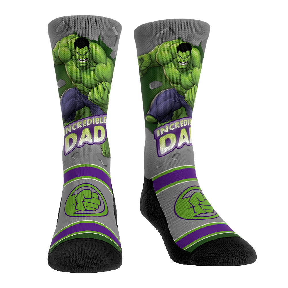 Marvel - Hulk - Incredible Dad Crew Socks