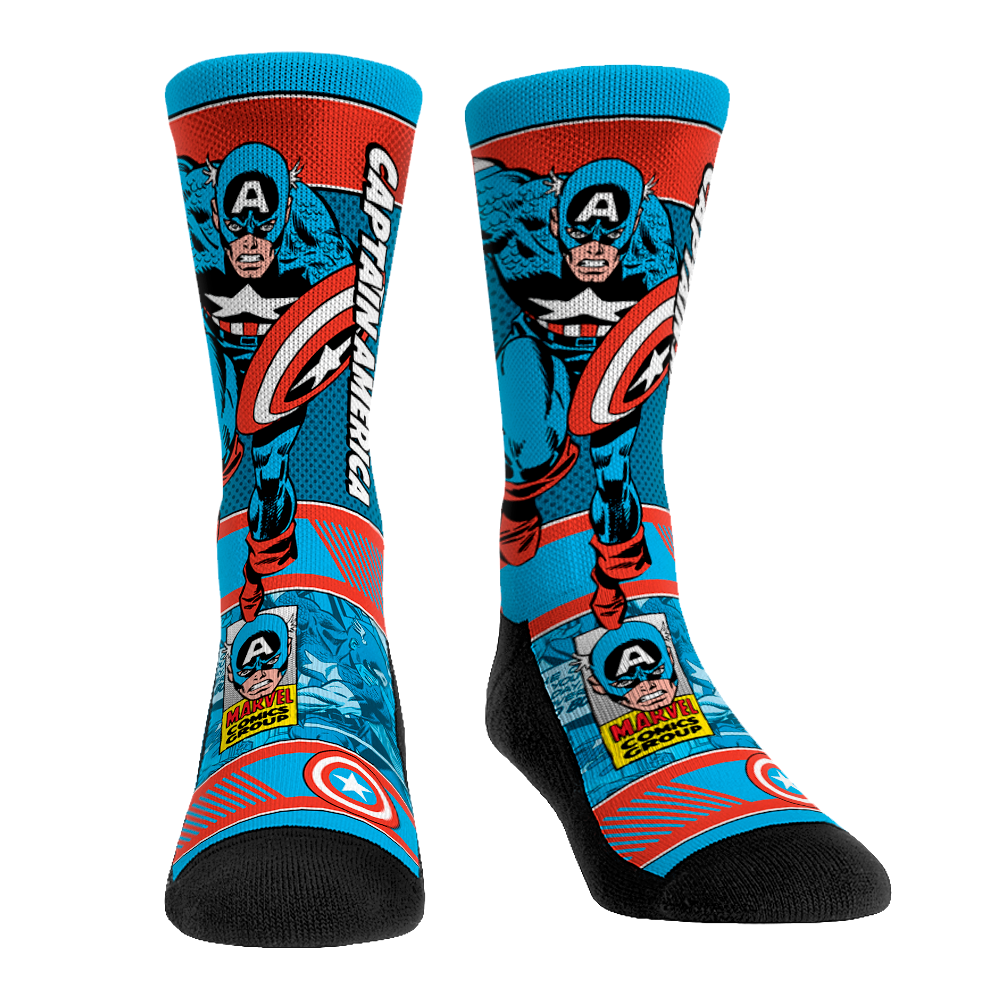 Marvel Captain America - Vintage Sideplot Crew Socks