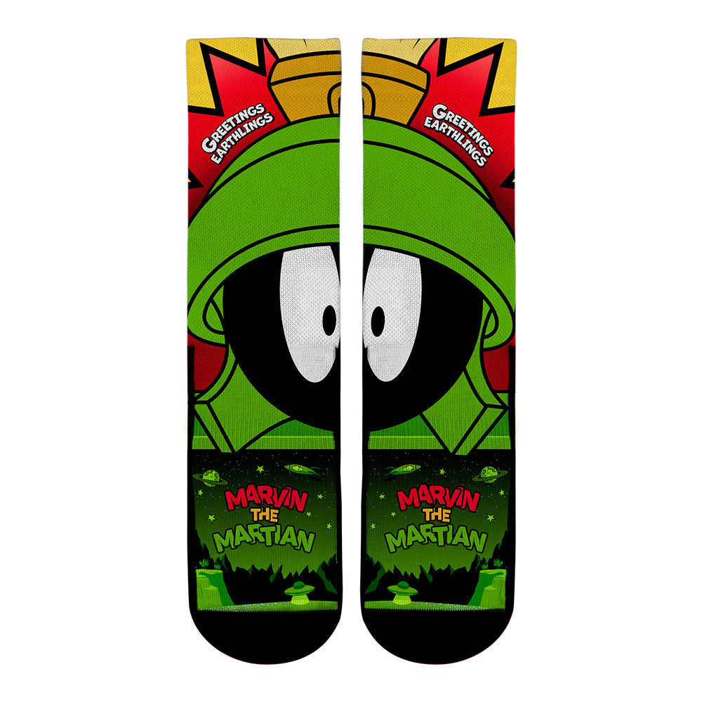 Marvin the Martian - Split Face Crew Socks