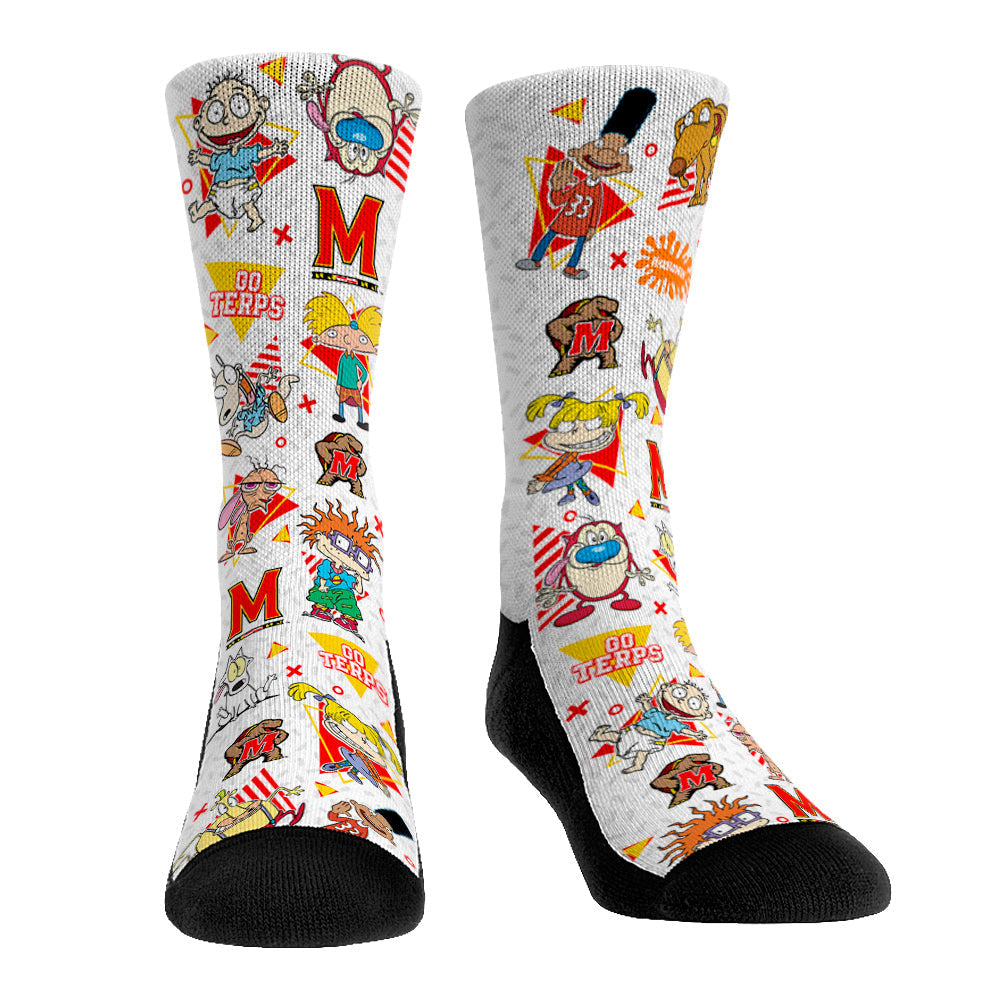 Maryland Terrapins - 90s Nickelodeon Characters All-Over Crew Socks