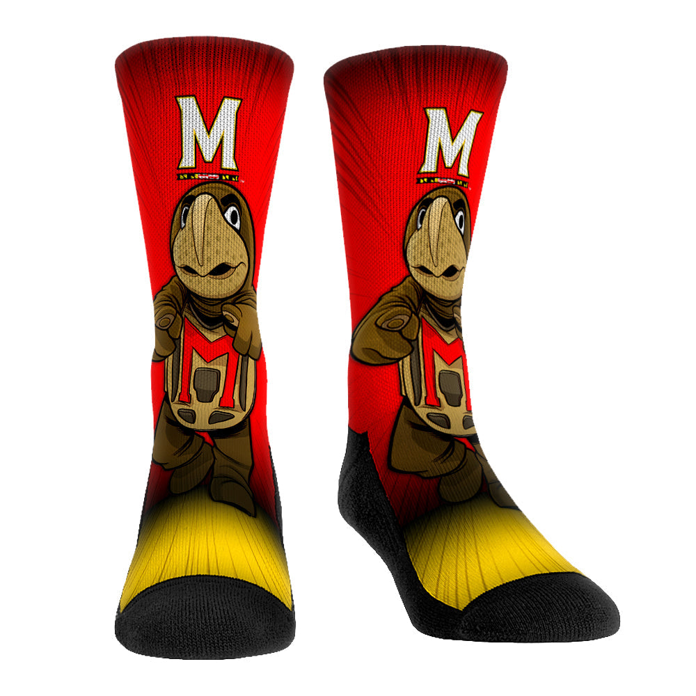 Maryland Terrapins - Mascot Pump Up! Crew Socks
