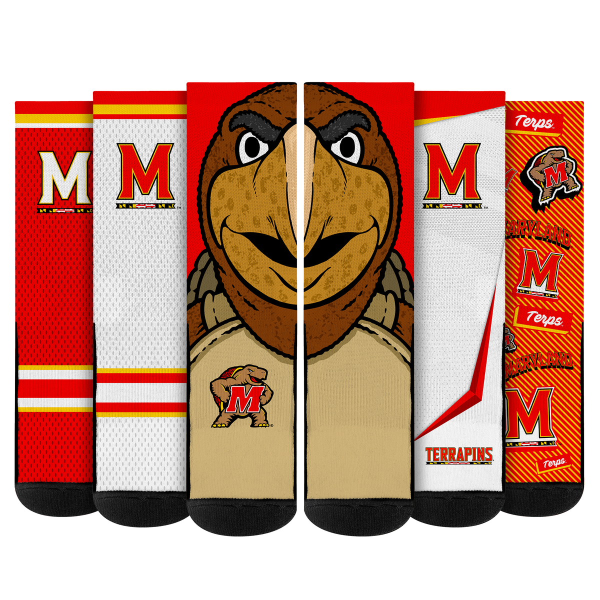 Maryland Terrapins - Super Fan Crew Socks 5-Pack