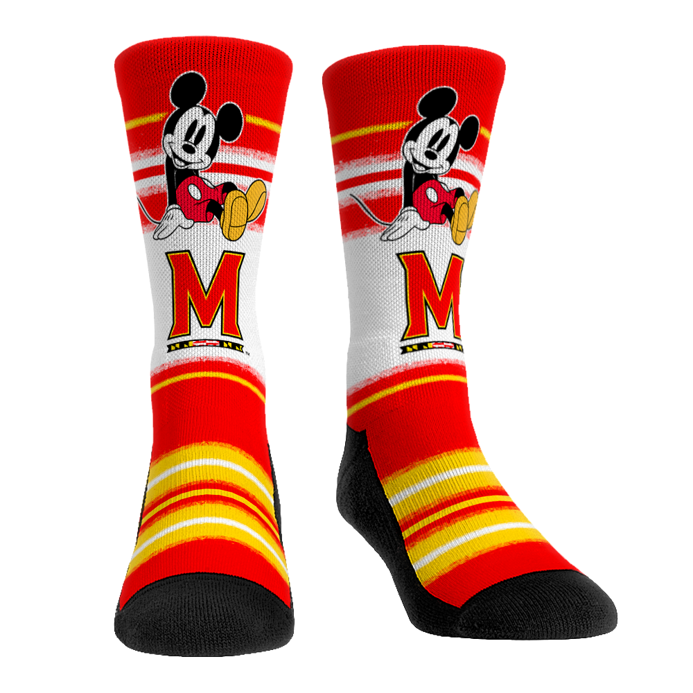 Maryland Terrapins - Disney - Sit Stripe Crew Socks