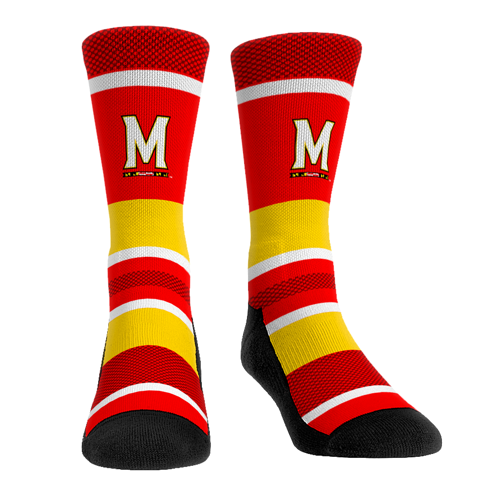 Maryland Terrapins - Tech Stripe Crew Socks