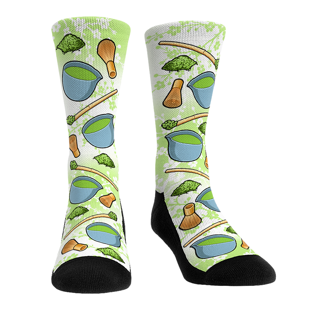 Matcha All-Over (Green) Crew Socks