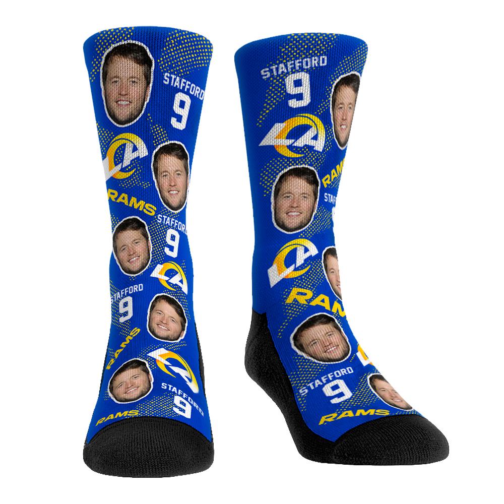 Matthew Stafford - Los Angeles Rams - Football Guy Crew Socks